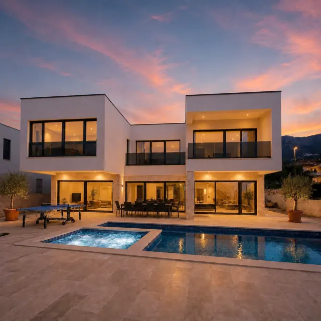 BookNoFees: ubytovanie, Kaštel Stari – Vila Just be Light · 5 spální · Bazén · Jacuzzi · 303 m²
