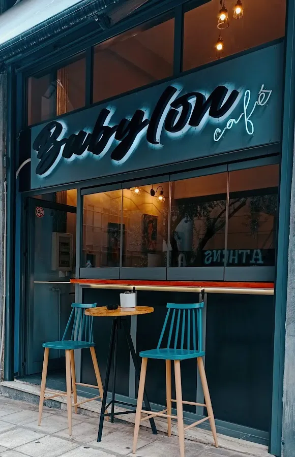 BookNoFees: Kaviareň – Babylon Cafe – Athens – Babylon Cafe, fotka 1