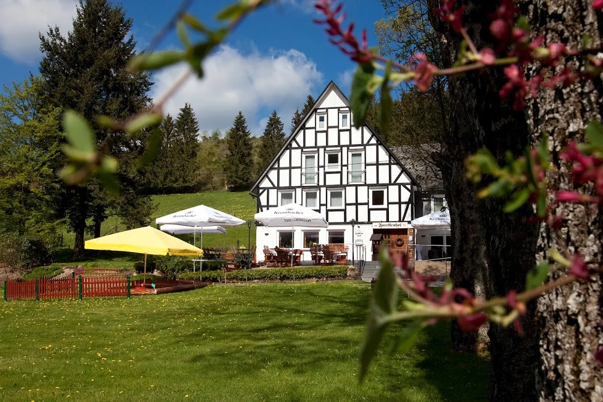 BookNoFees: Reštaurácia – Forellenhof Boshof – Bad Berleburg – Pstruhová farma Boshof, fotka 1