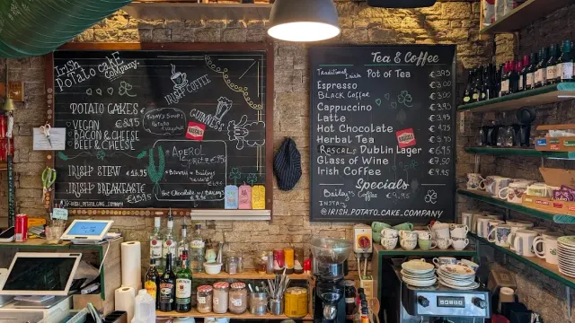 BookNoFees: Kaviareň – Irish Potato Cake Company – Dublin – Spoločnosť Irish Potato Cake, fotka 2