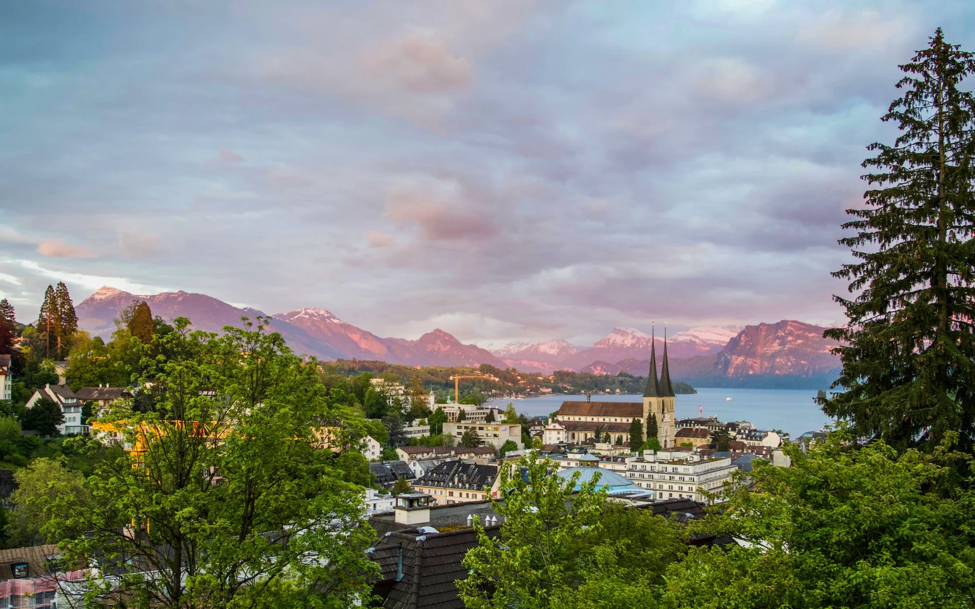 Pohľad na Lucern a jeho historické domy
